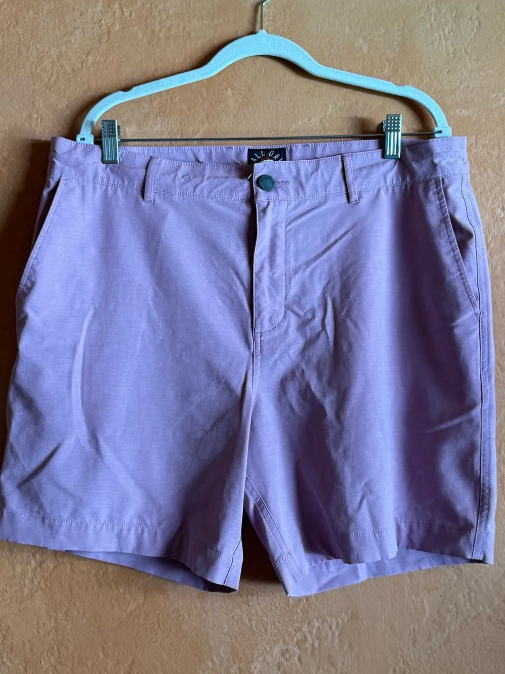 Faherty All Day Hybrid Performance Shorts Summer Violet Purple Size 36